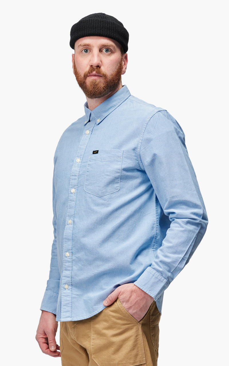 Lee Button Down Shirt Prep Blue