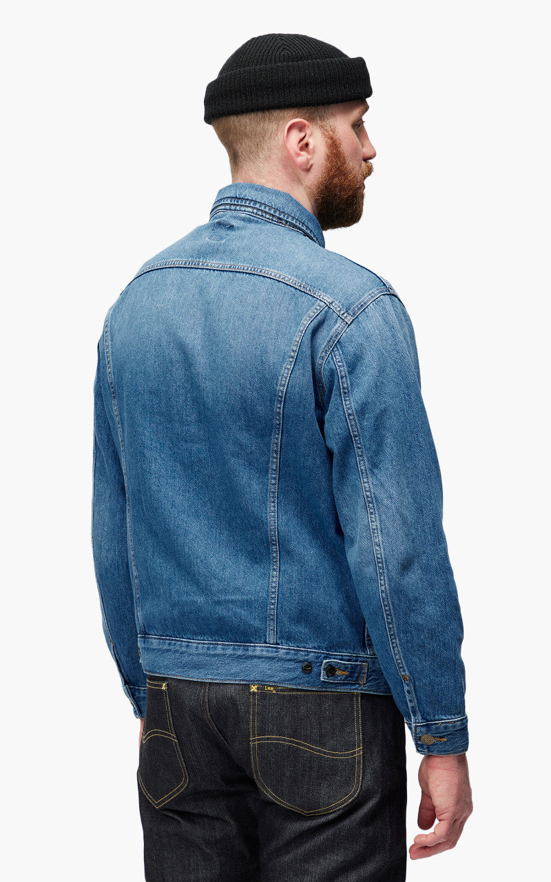 Lee Rider Jacket Blue Bird Mid Worn