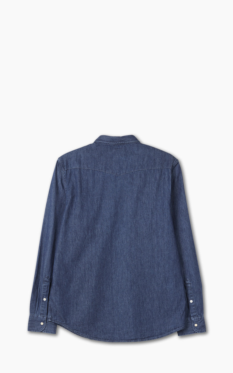 Lee Regular Western Shirt Rigid Mid Stone Wash Indigo