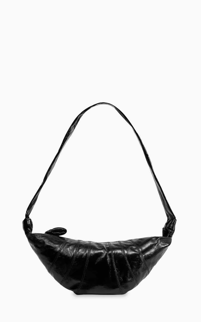 Lemaire Medium Croissant Bag Coated Cotton Black