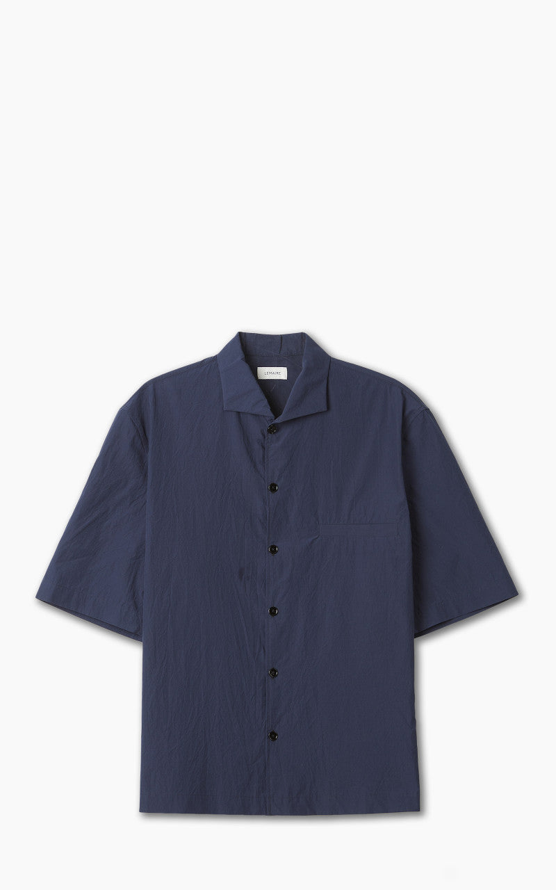Lemaire Camp Collar Shirt Navy