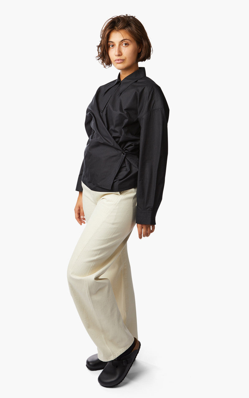 Lemaire Twisted Shirt Cotton Poplin Caviar