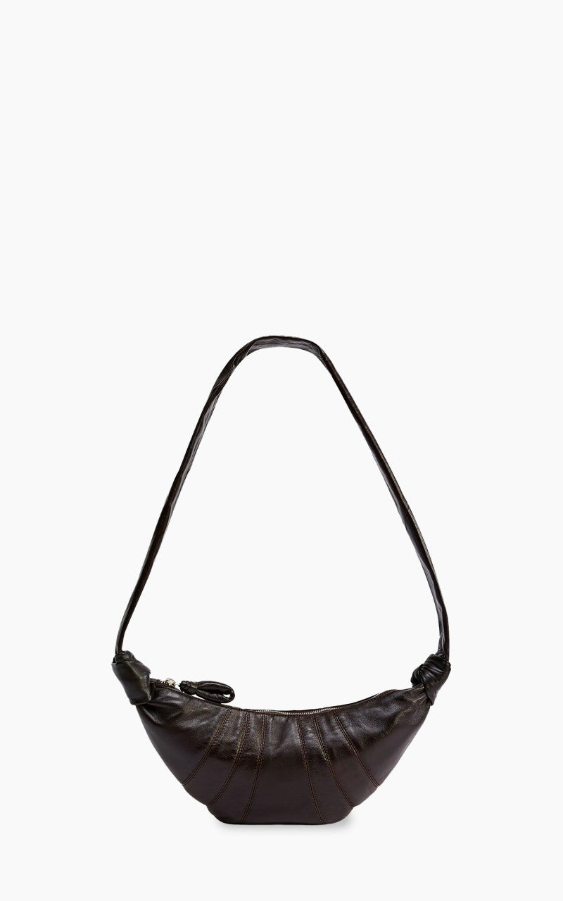 Lemaire Small Croissant Bag Soft Nappa Leather Dark Chocolate