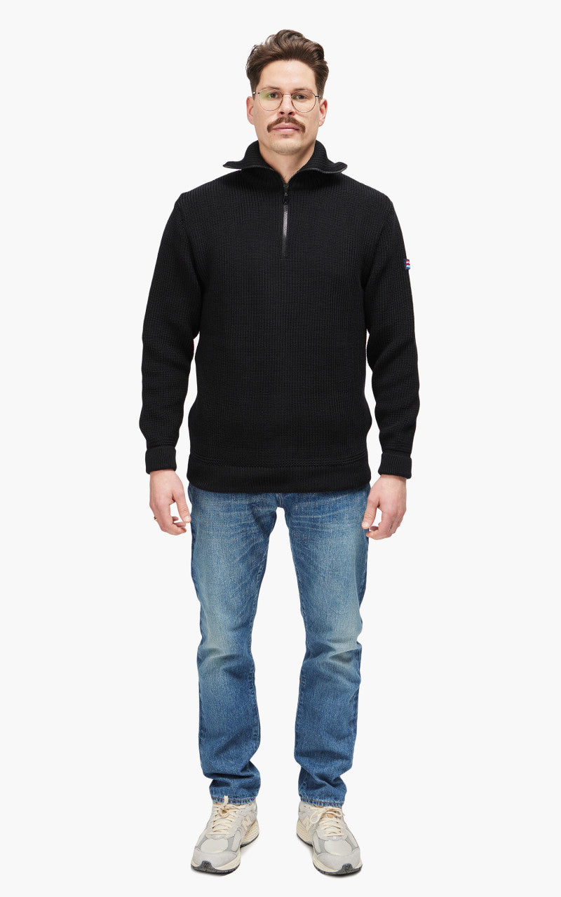 Leuchtfeuer-Strickwaren Commodore Knit Troyer Black