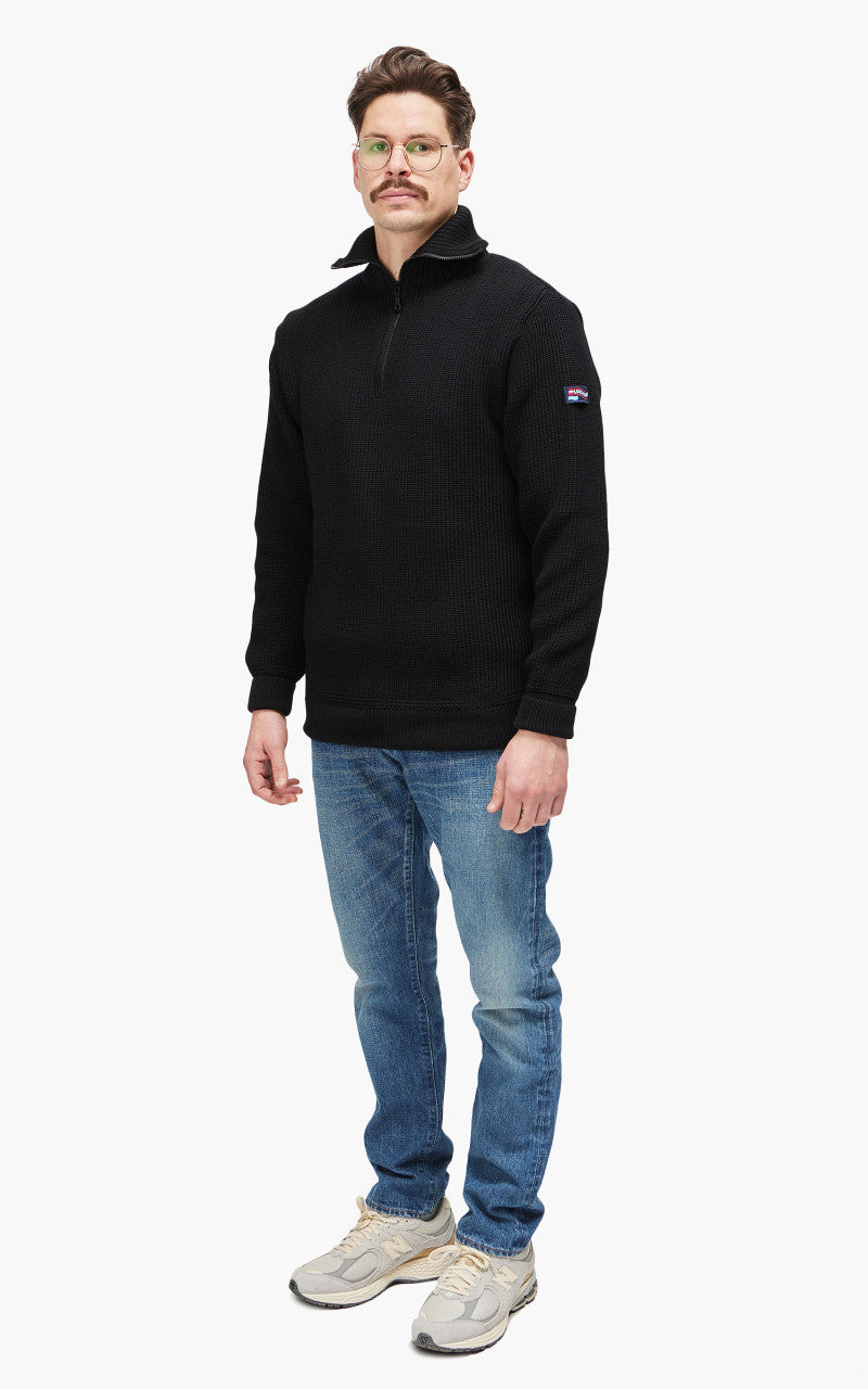 Leuchtfeuer-Strickwaren Commodore Knit Troyer Black