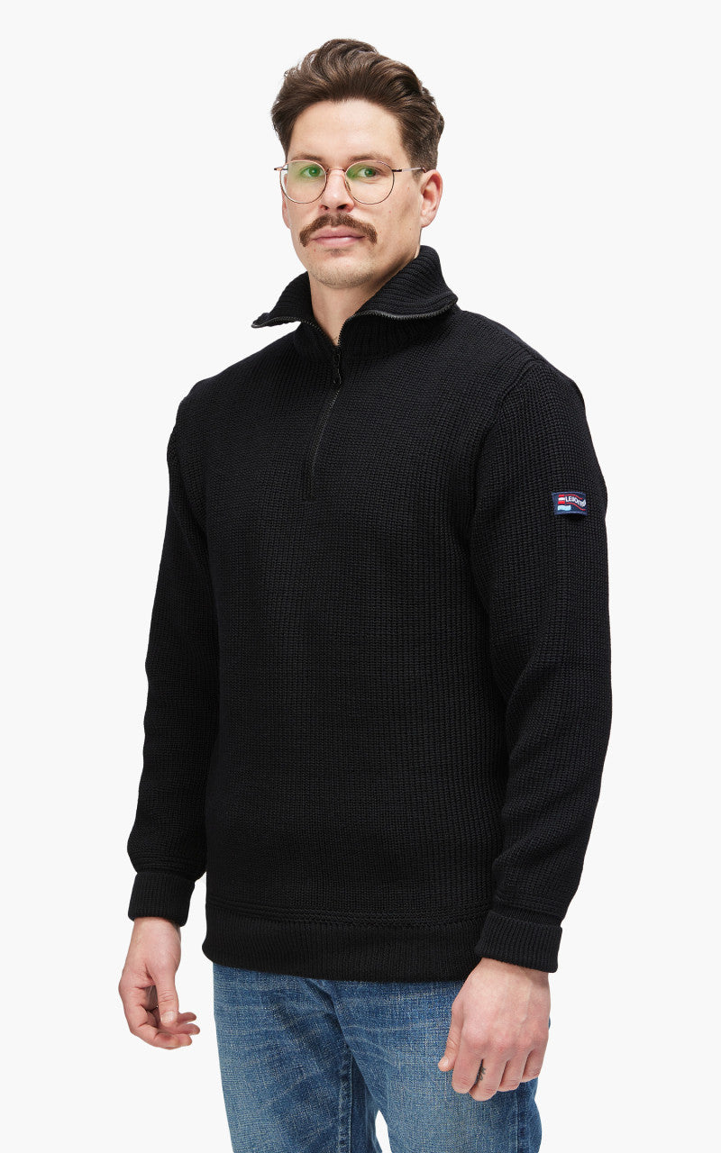 Leuchtfeuer-Strickwaren Commodore Knit Troyer Black