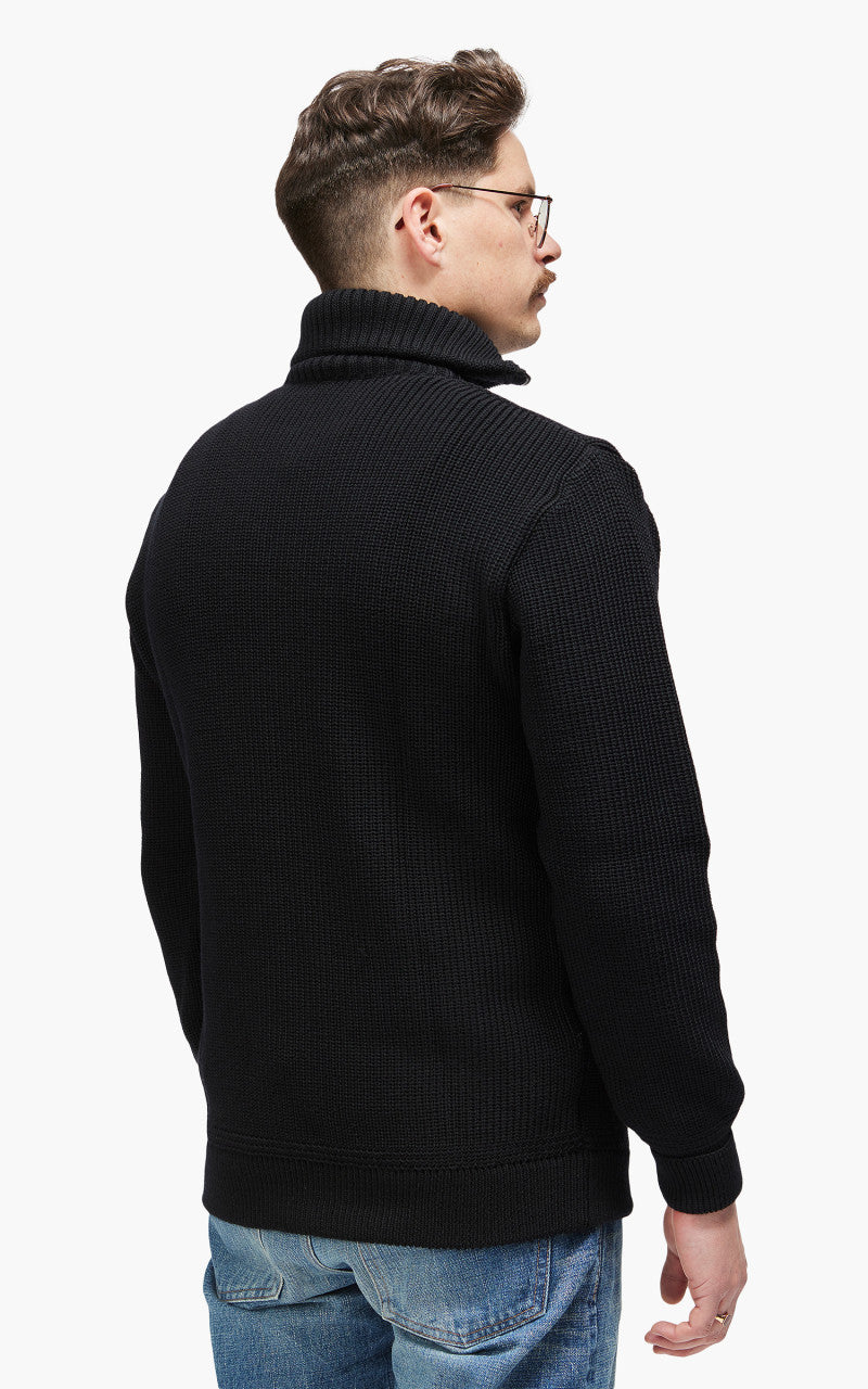 Leuchtfeuer-Strickwaren Commodore Knit Troyer Black