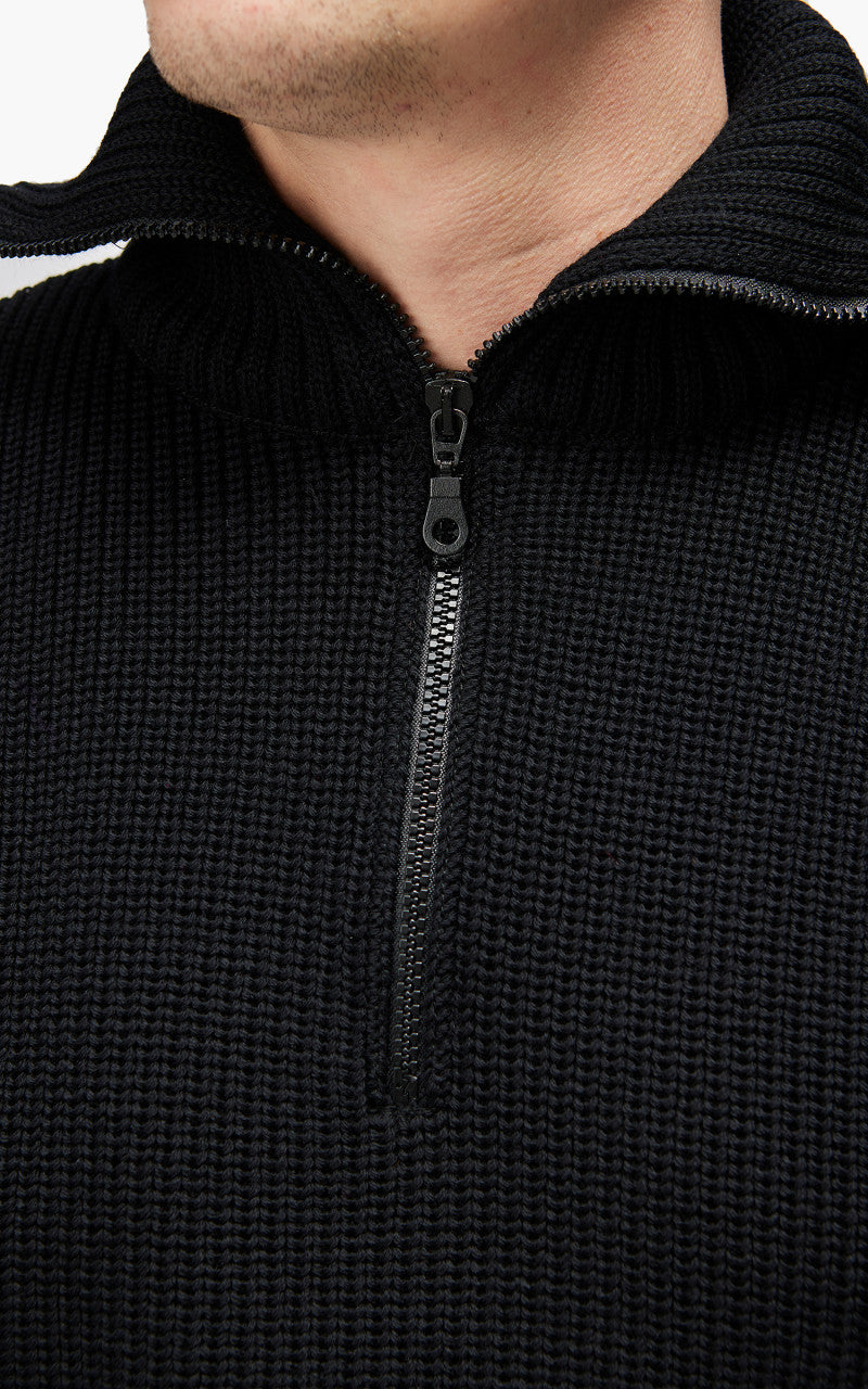 Leuchtfeuer-Strickwaren Commodore Knit Troyer Black