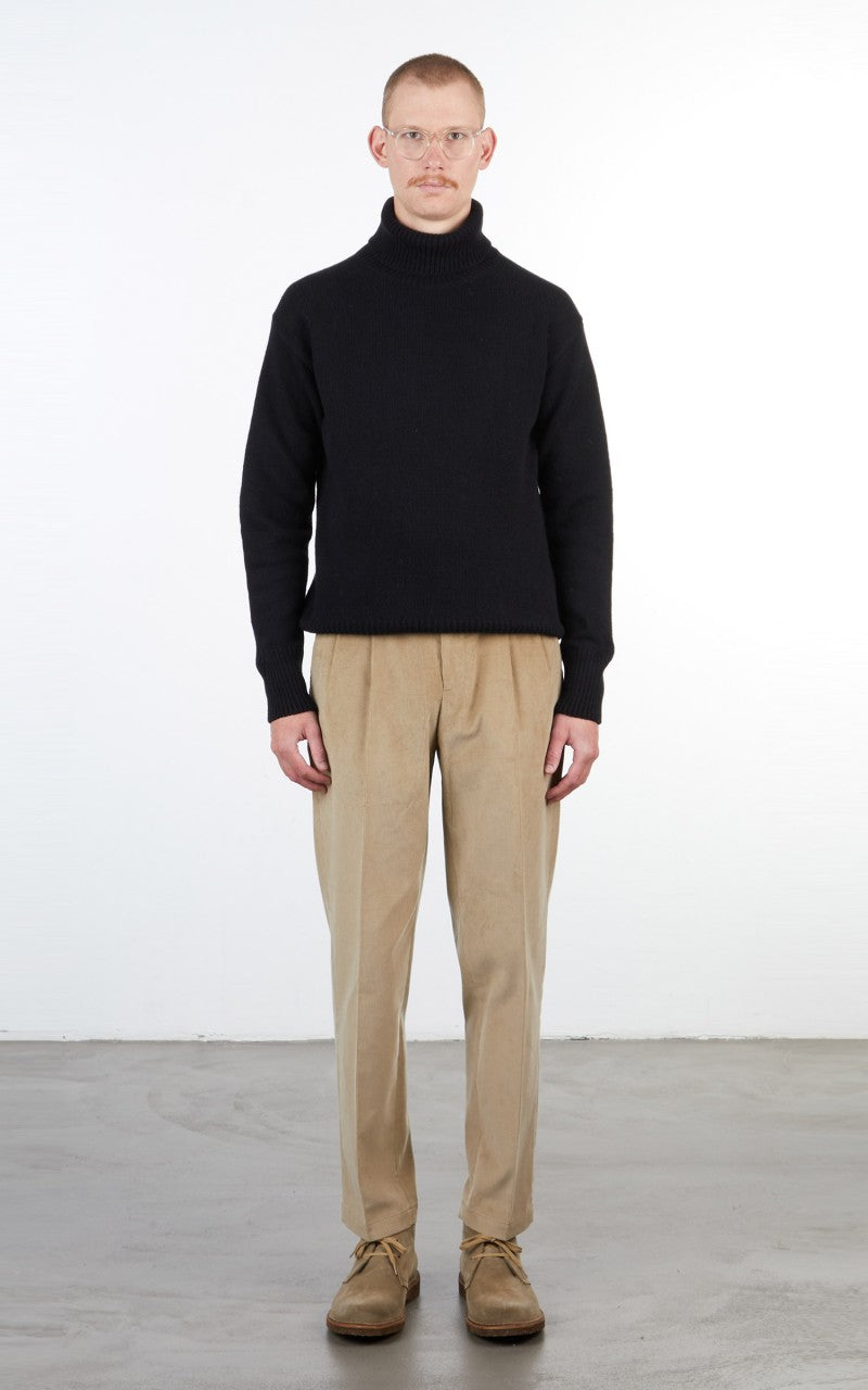Merz b. Schwanen LOCT01 Roll Neck Pullover Wool Black