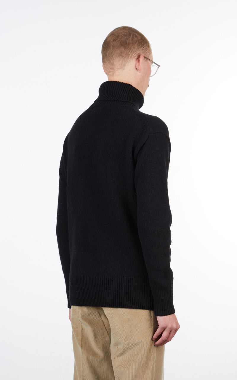 Merz b. Schwanen LOCT01 Roll Neck Pullover Wool Black