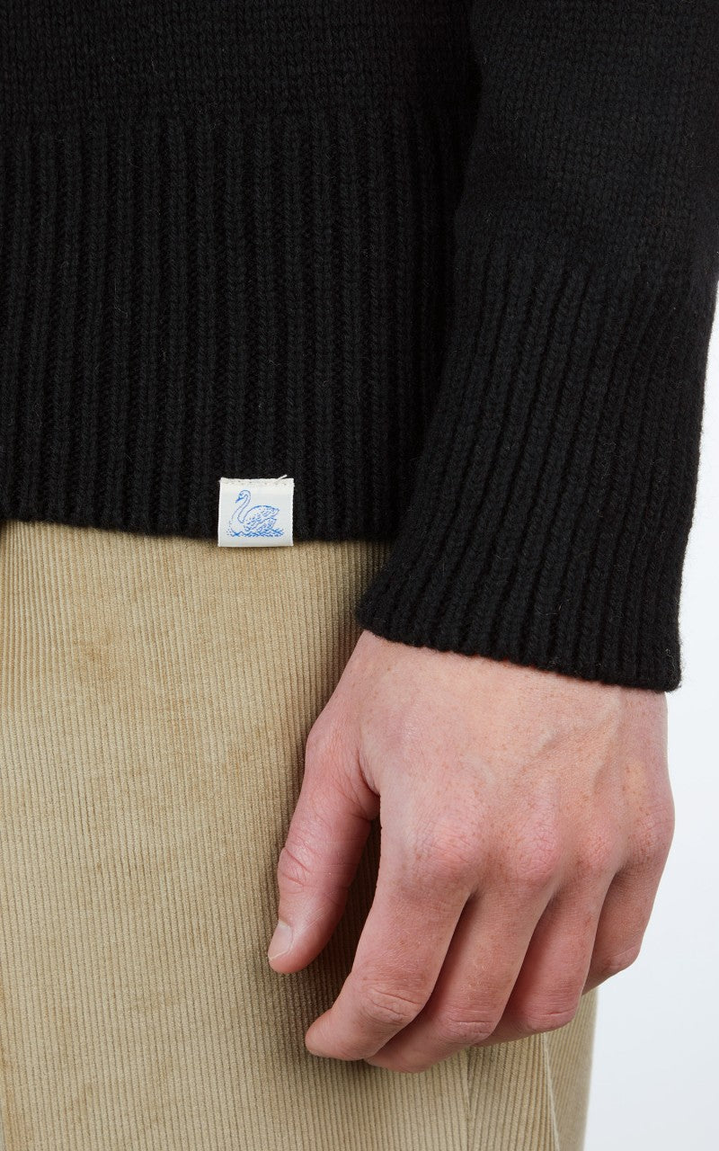 Merz b. Schwanen LOCT01 Roll Neck Pullover Wool Black