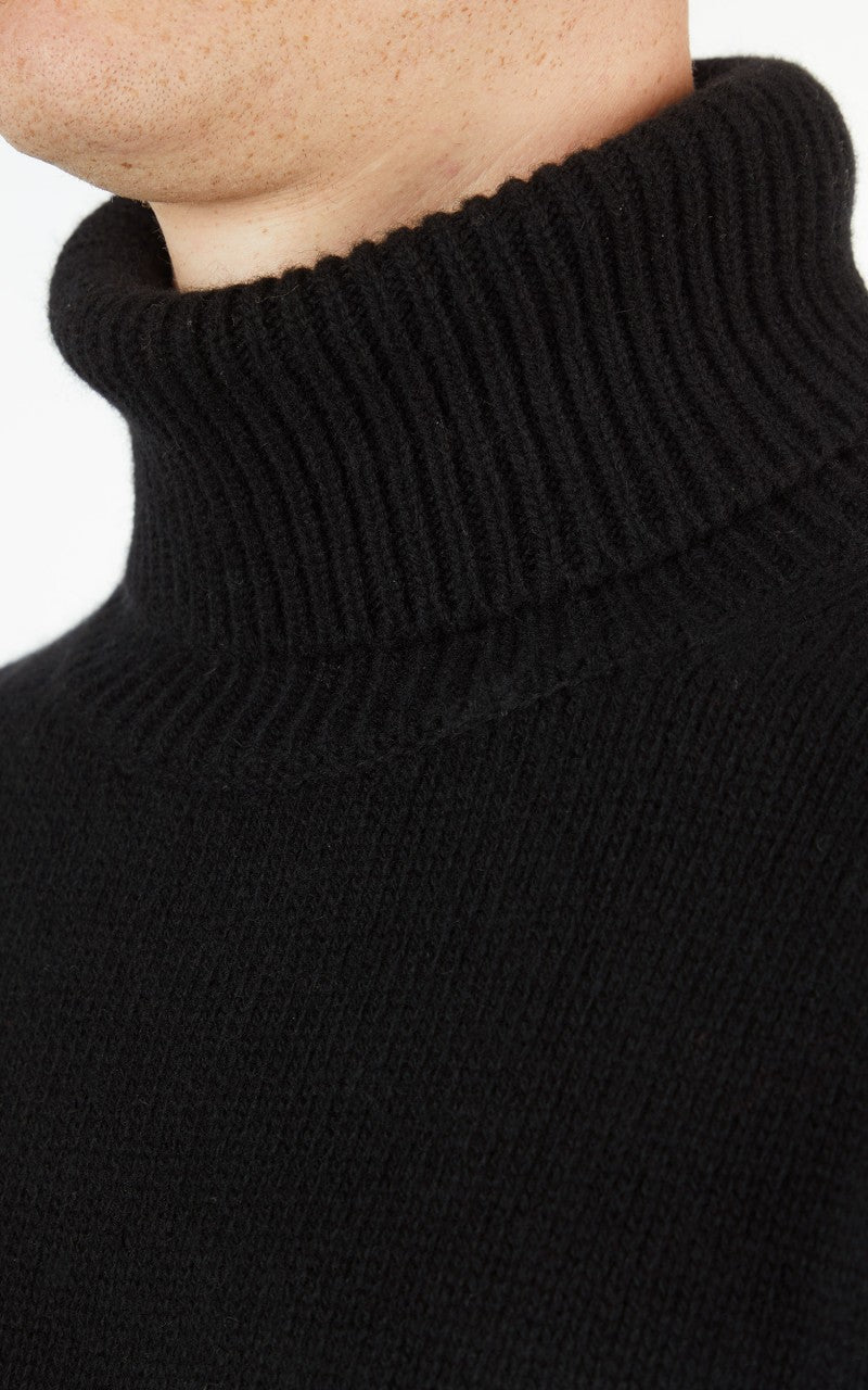 Merz b. Schwanen LOCT01 Roll Neck Pullover Wool Black