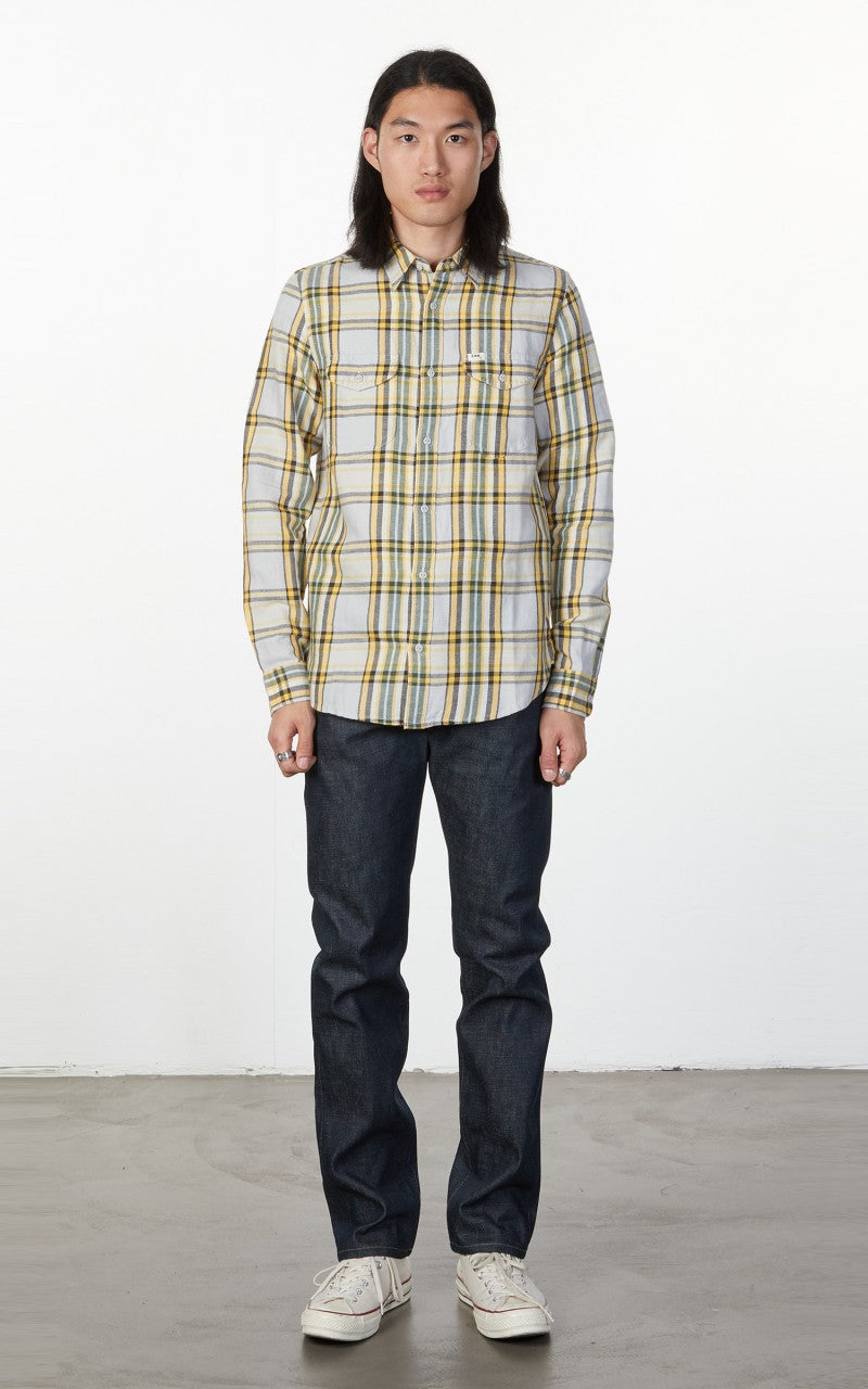 Lee Service Shirt Grey Violet Checked