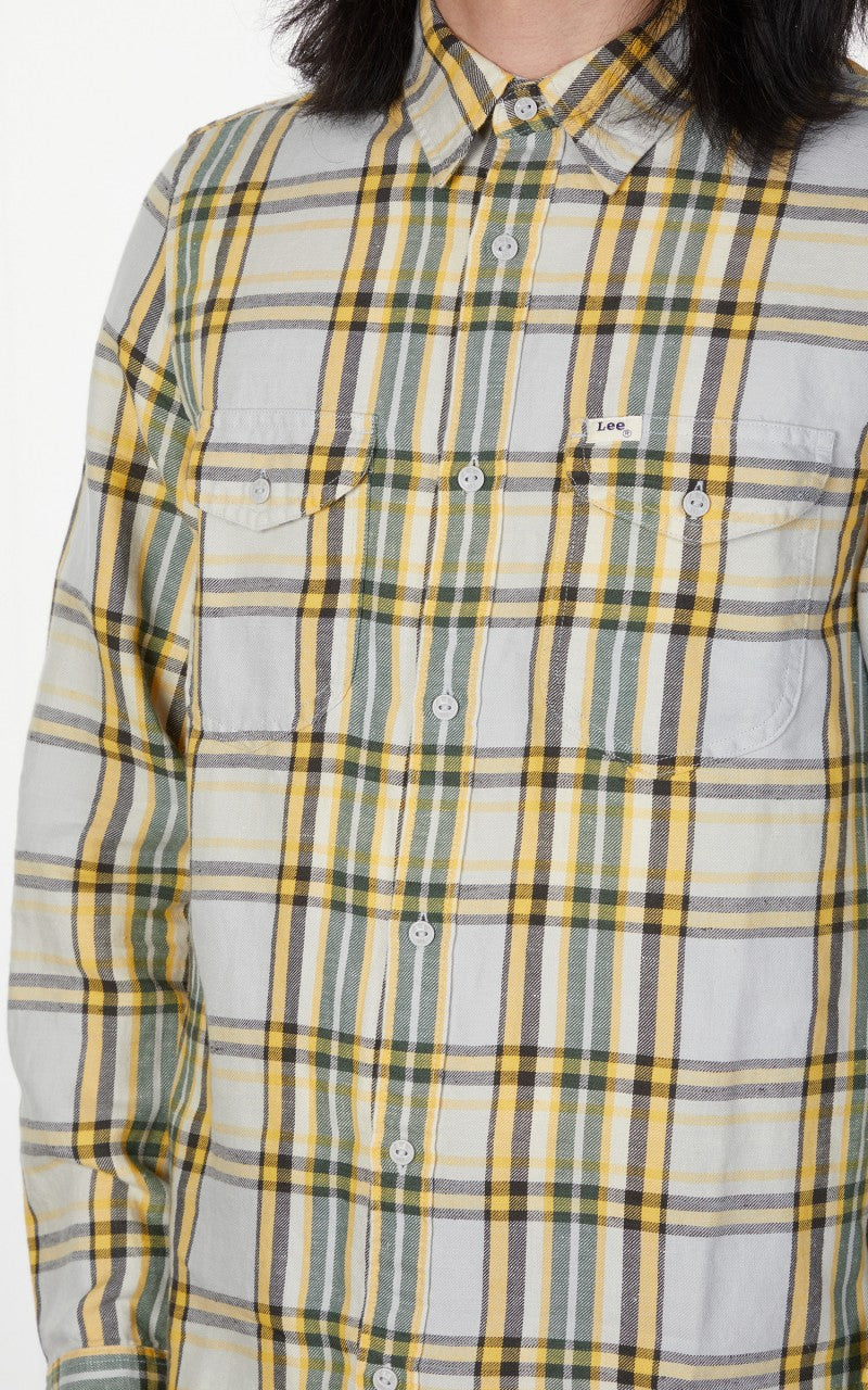 Lee Service Shirt Grey Violet Checked