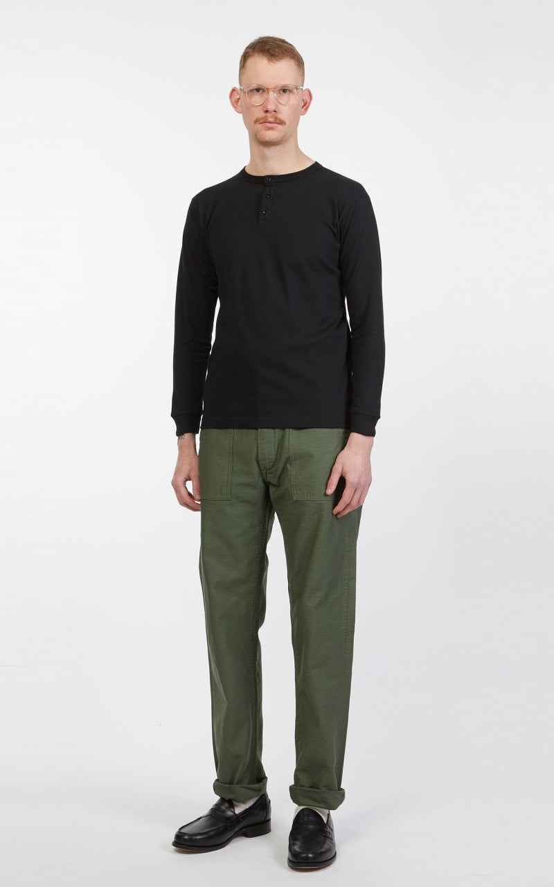 3sixteen Long Sleeve Henley Black