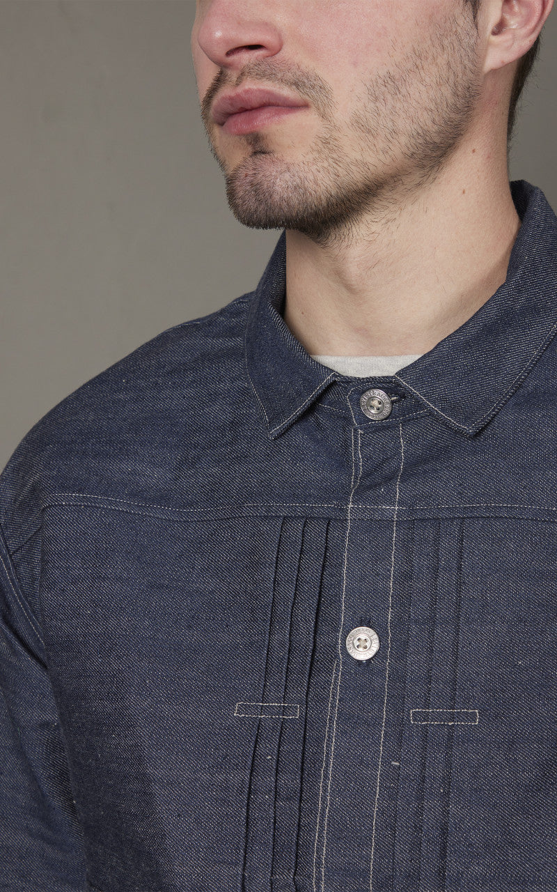 Levi's® Vintage Clothing 1879 Pleated Blouse Jacket Natural Indigo Rigid