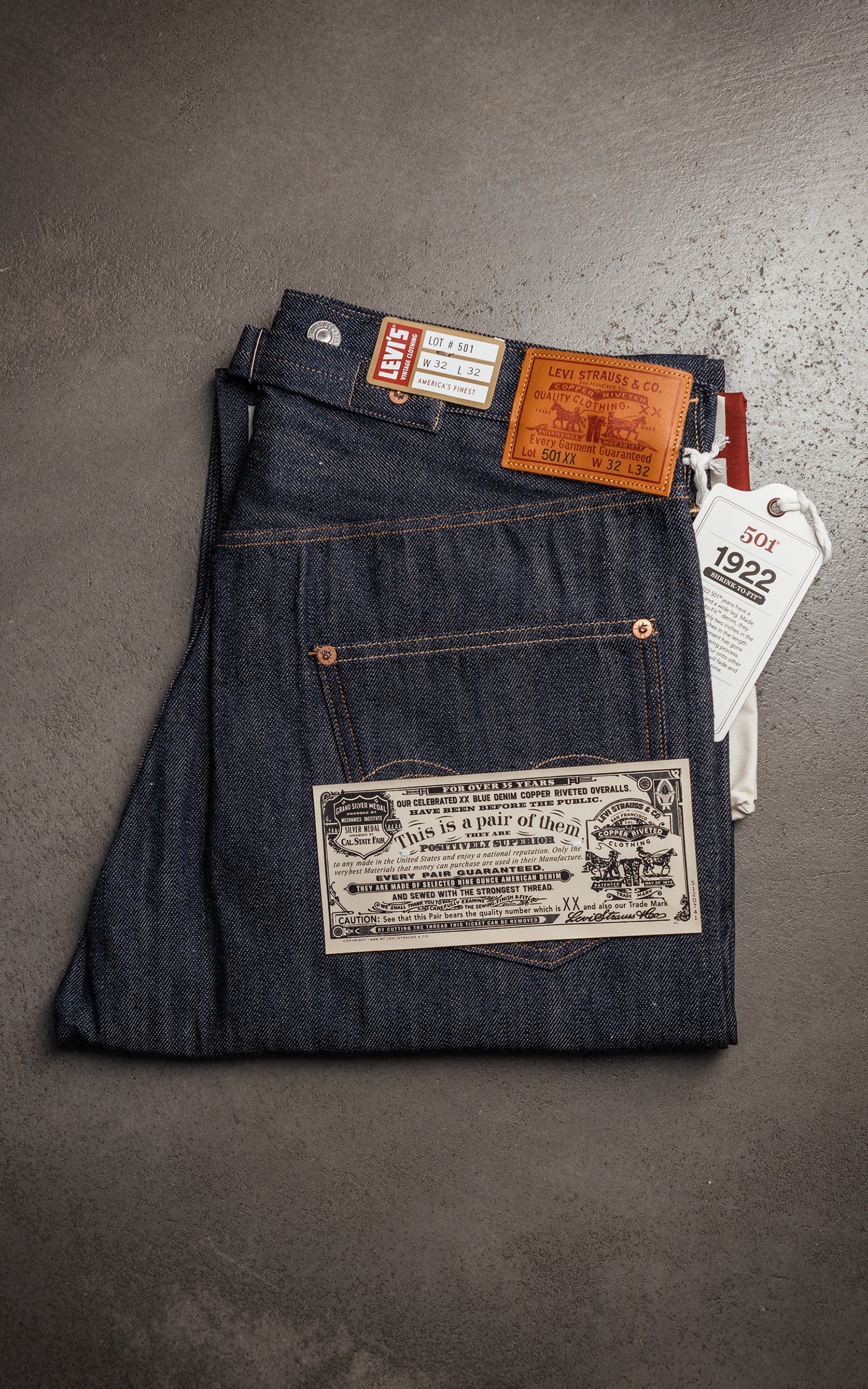 Levi's® Vintage Clothing 1922 501® Jeans Rigid Dark Indigo