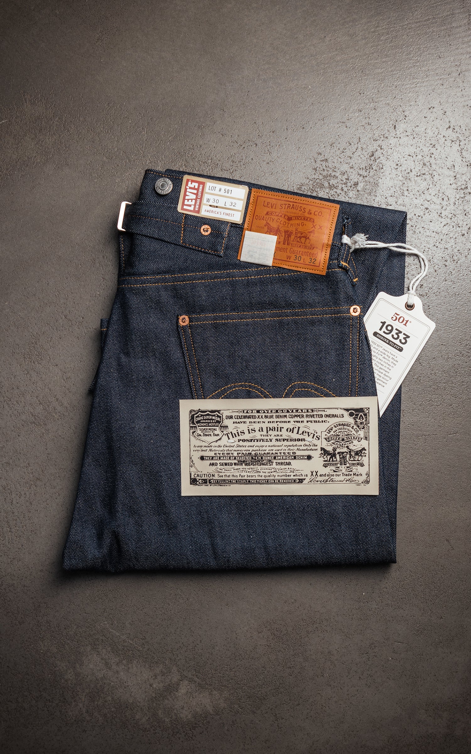 Levi's® Vintage Clothing 1933 501 Jeans Rigid Dark Indigo