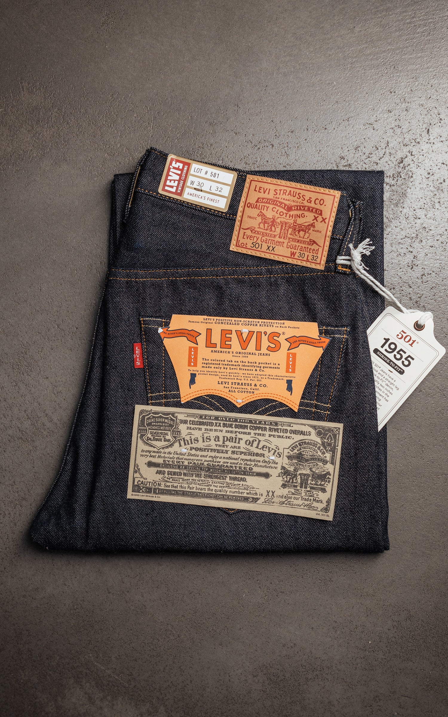 Levi's® Vintage Clothing 1955 501 Jeans Rigid Indigo