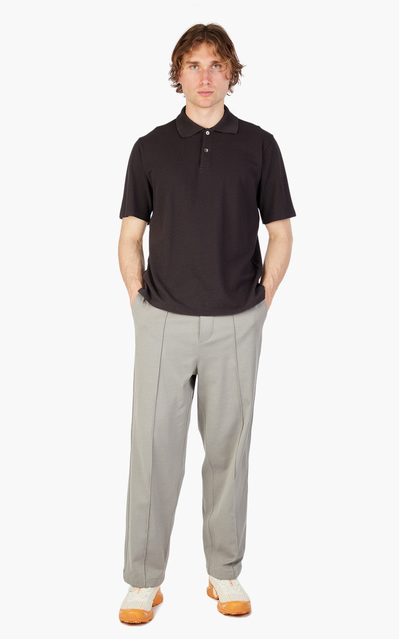 Lady White Co. S/S Two Button Polo Slate