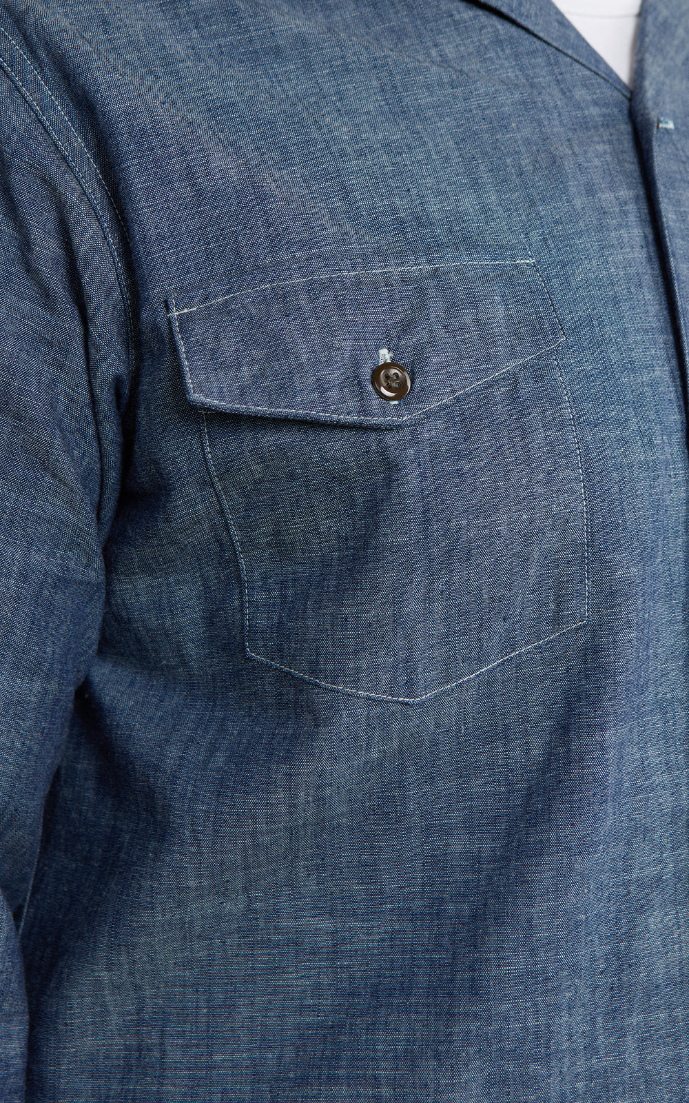 Lawford Open Shirt "Stuart" Chambray Blue