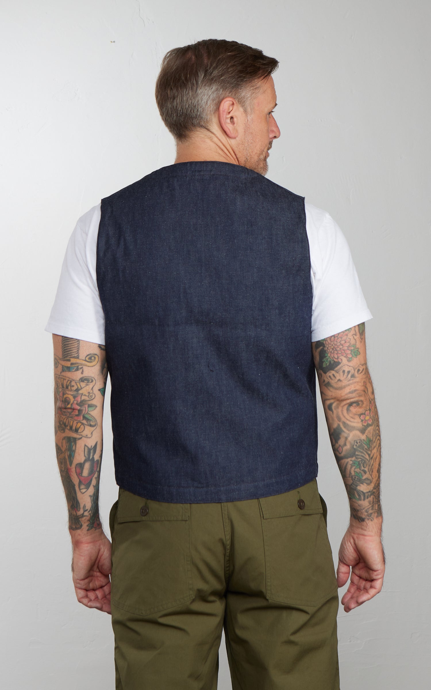 Lawford Lot.432 Blanket Lined Denim Work Vest 10oz