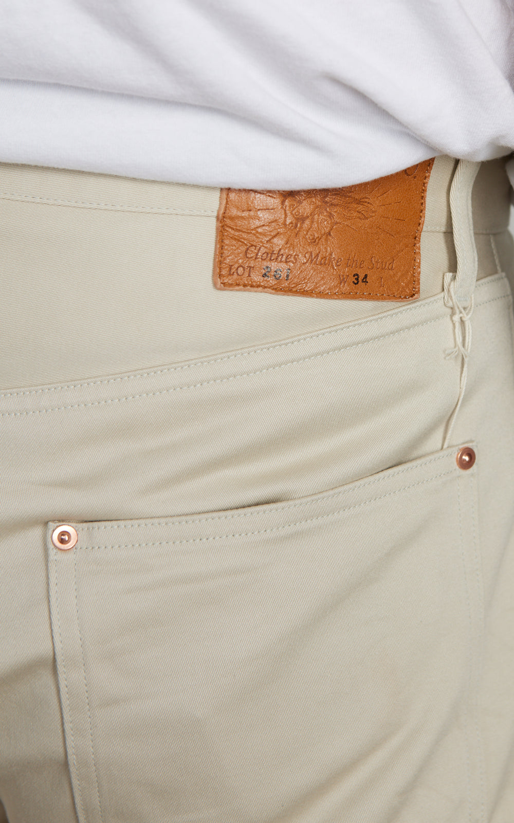 Lawford Lot.261 Satin Five Pocket Pants Ivory