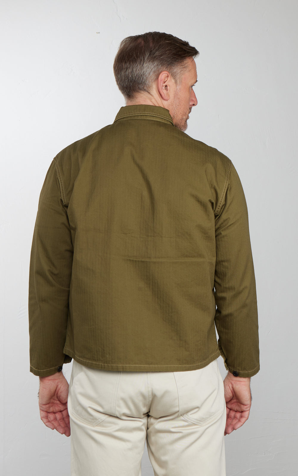 Lawford N-3 Utility Jacket Herringbone Twill Olive Drab