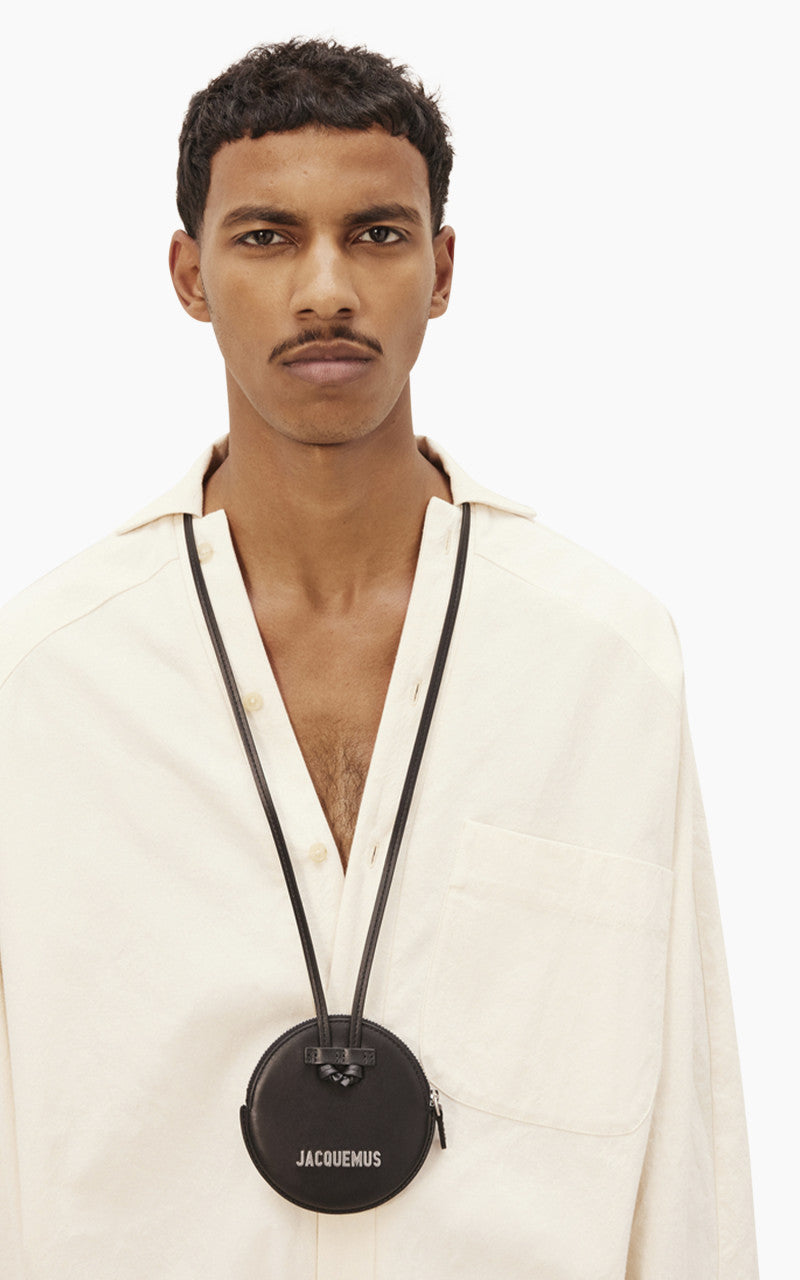 Jacquemus Le Pitchou Circle Neck Pouch Black