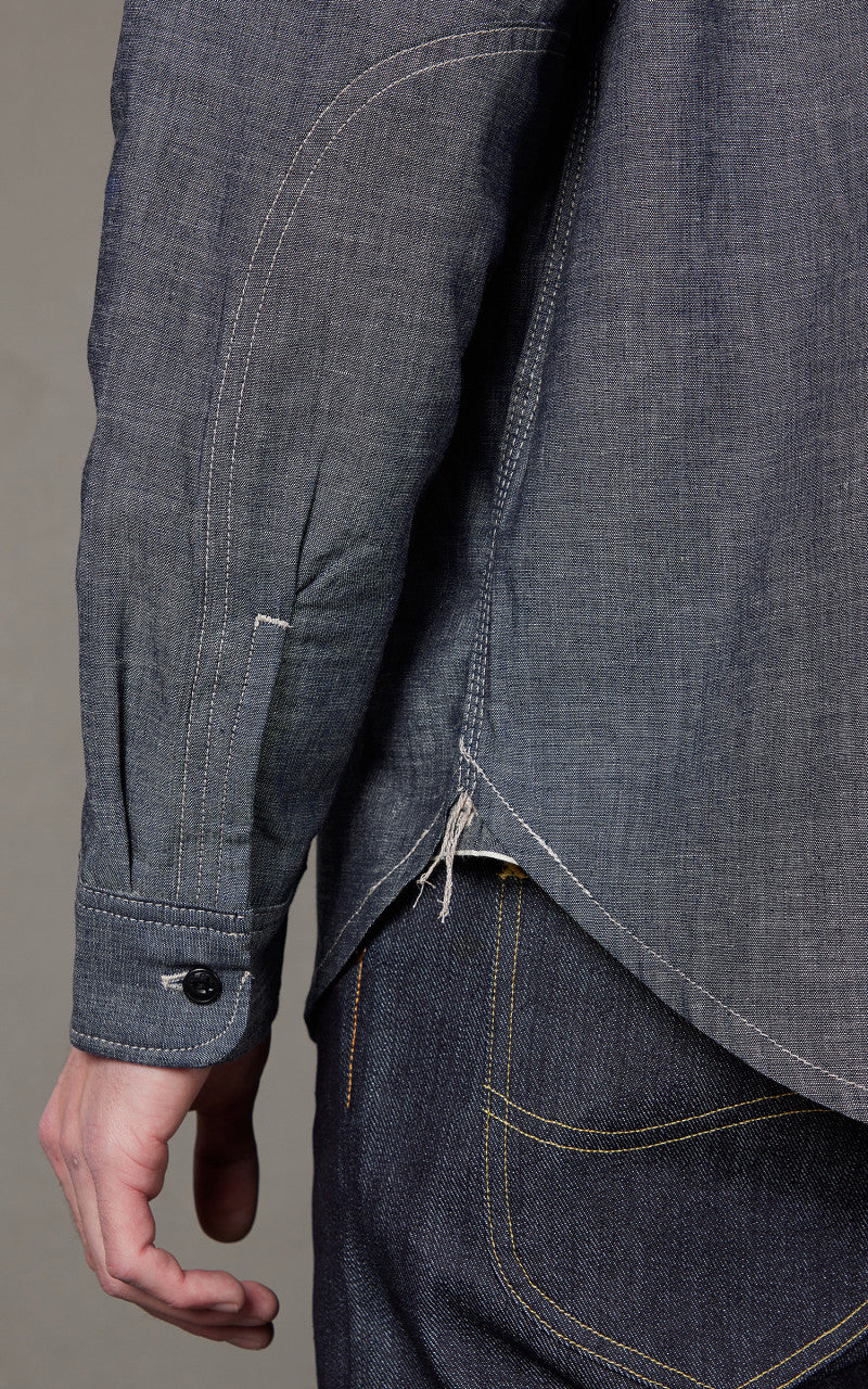 Lee 101 101 70s Shirt Dry Chambray Indigo