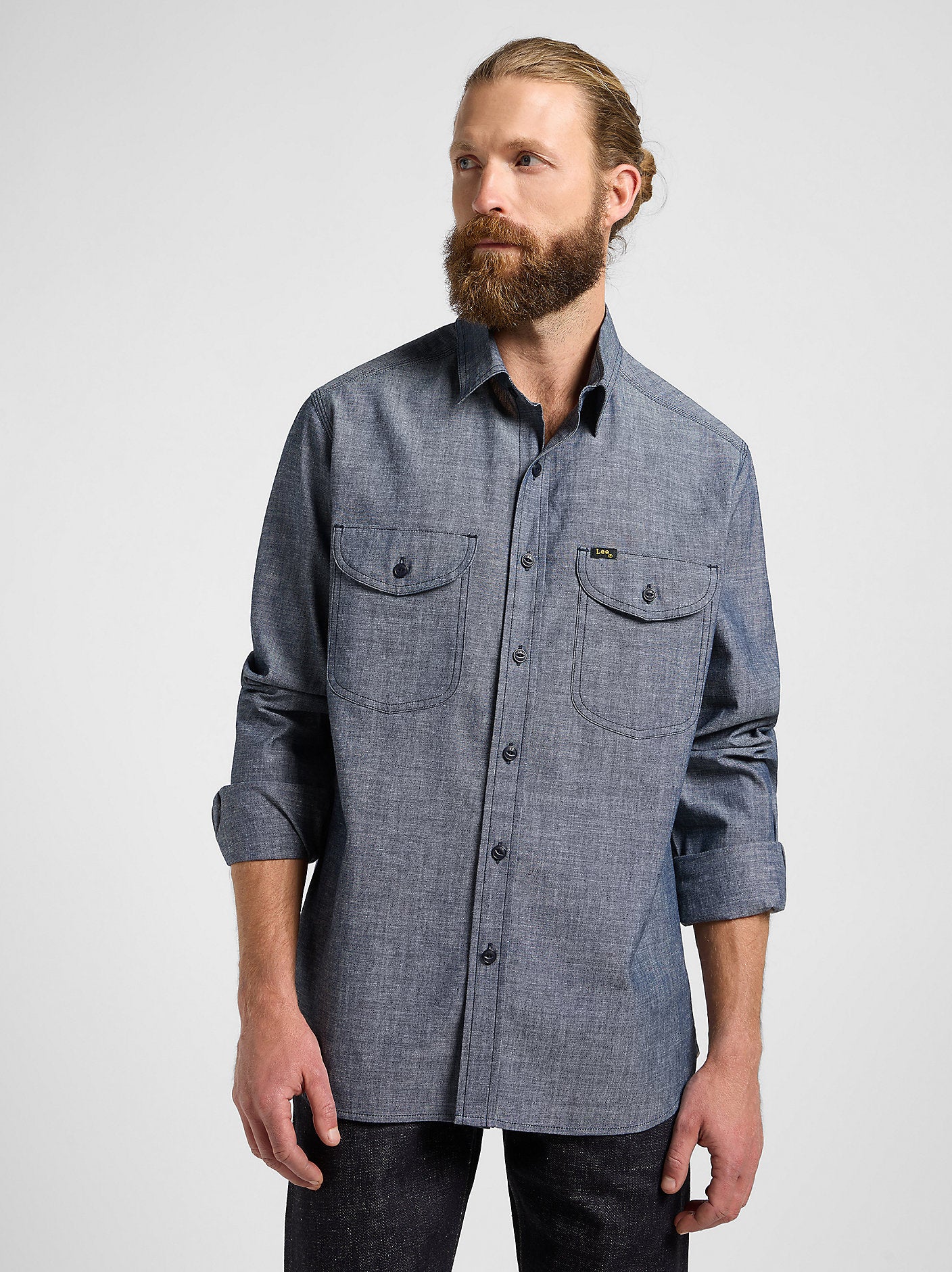 Lee 101 Heritage Workwear Shirt Dry Blue