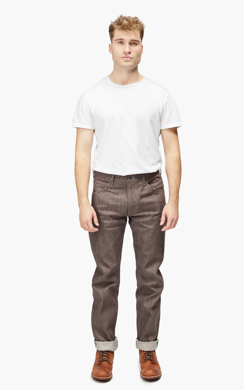 Lee 101 101 Z Jeans Dry Recycled Cotton Selvedge Brown 14oz
