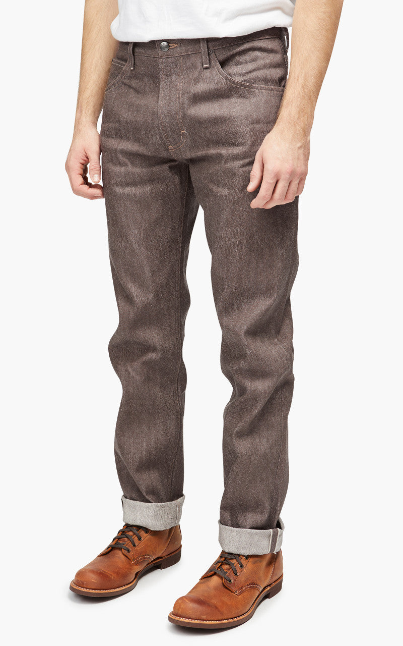 Lee 101 101 Z Jeans Dry Recycled Cotton Selvedge Brown 14oz