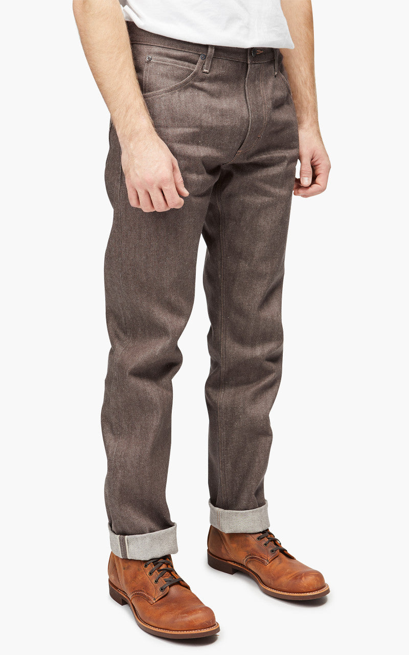 Lee 101 101 Z Jeans Dry Recycled Cotton Selvedge Brown 14oz