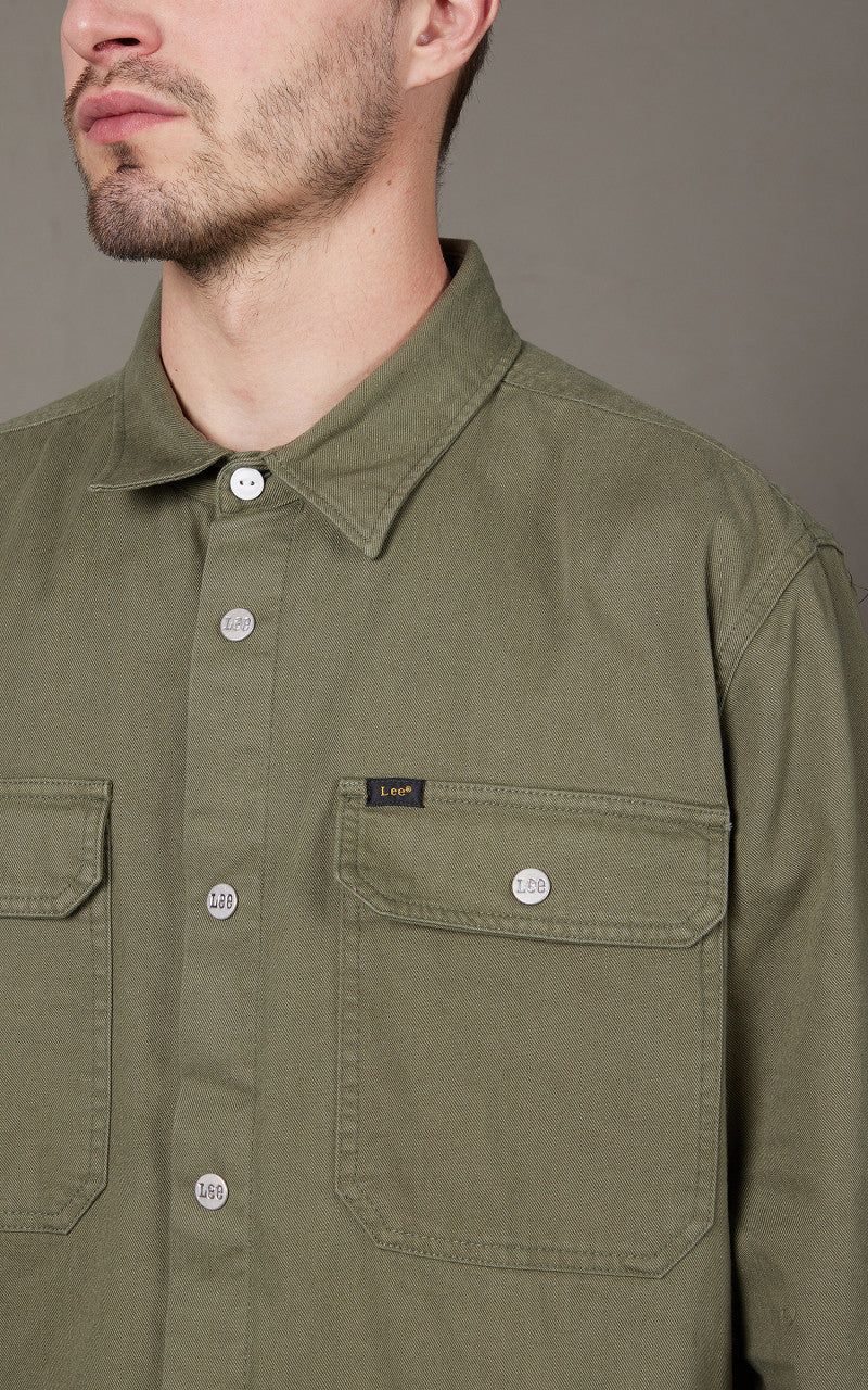 Lee Workwear Overshirt Olive Green