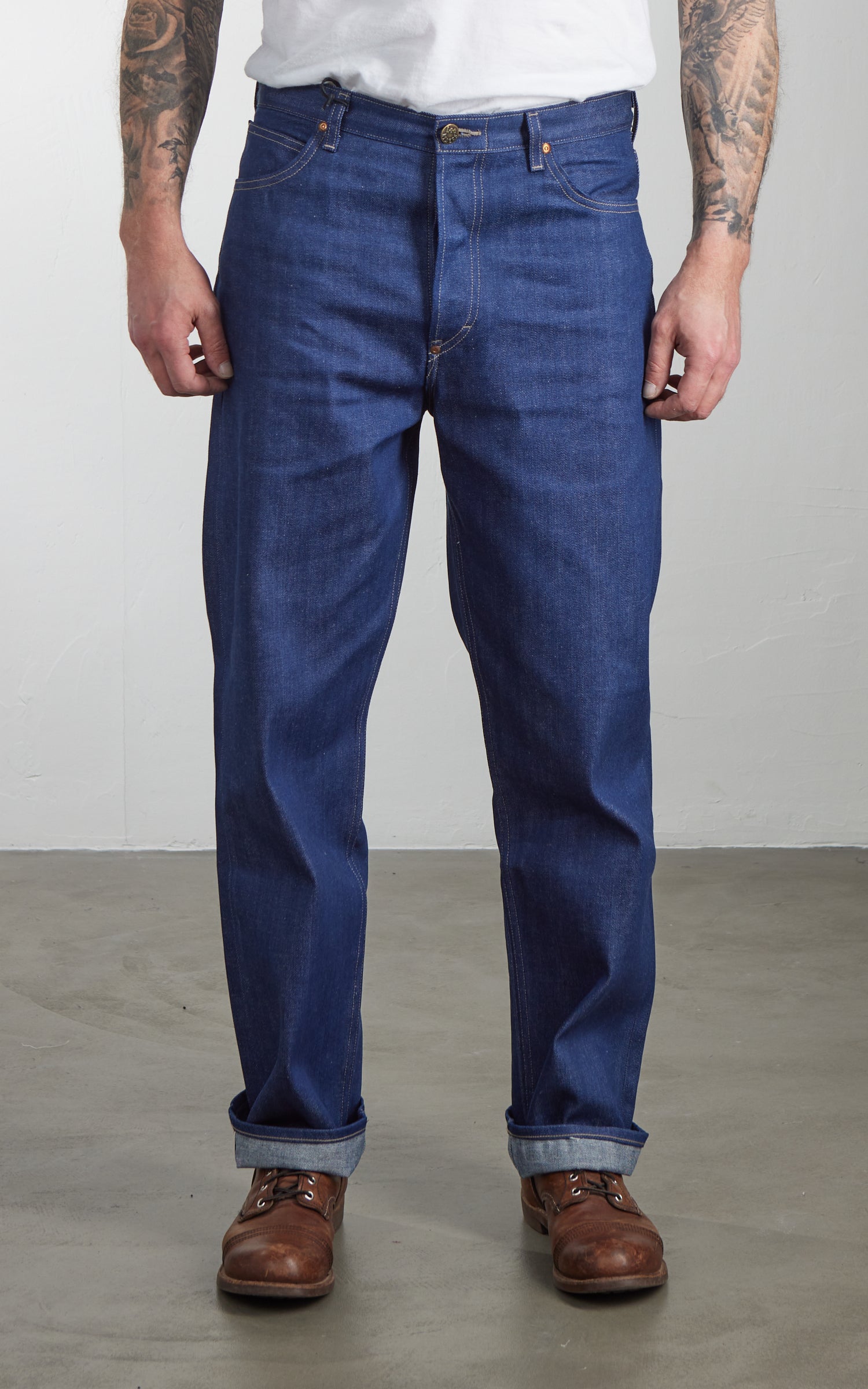 Lee 101 101 50's Rider Relaxed Jean Dry Red Cast Indigo
