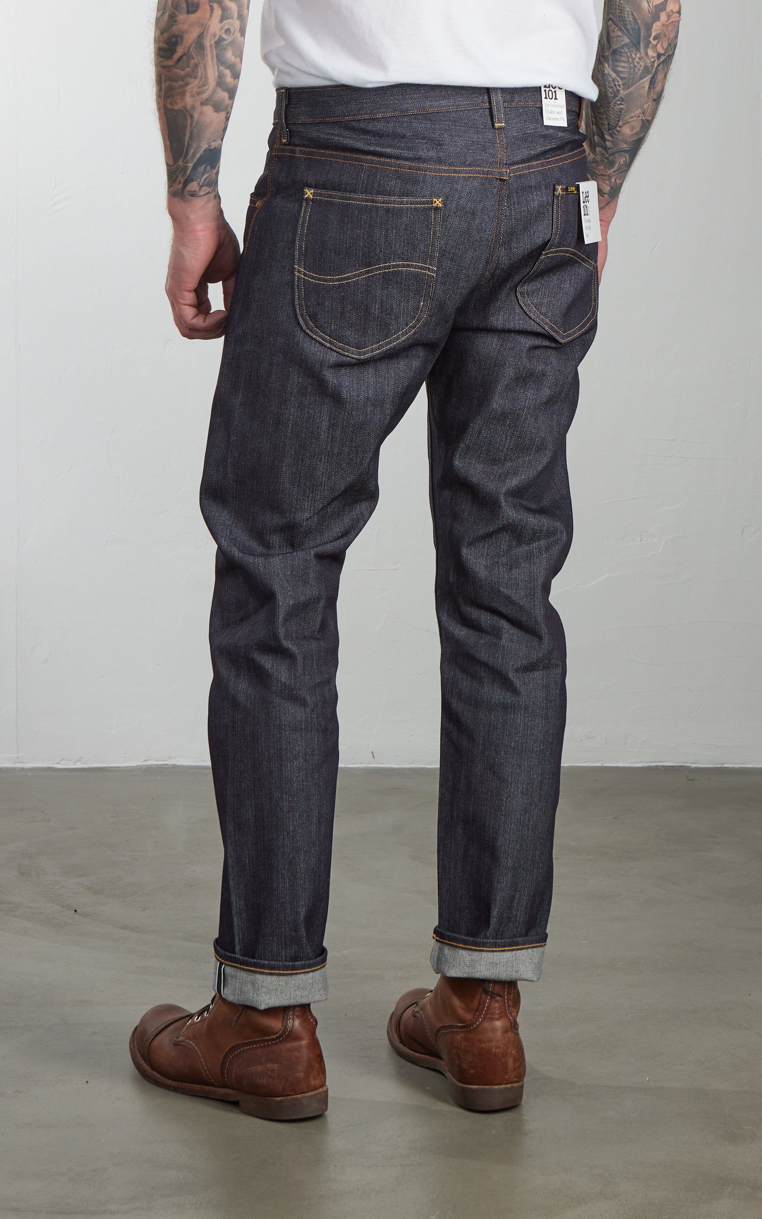 Lee 101 101 S Slim Jean Selvedge Dry Blue 14.75oz