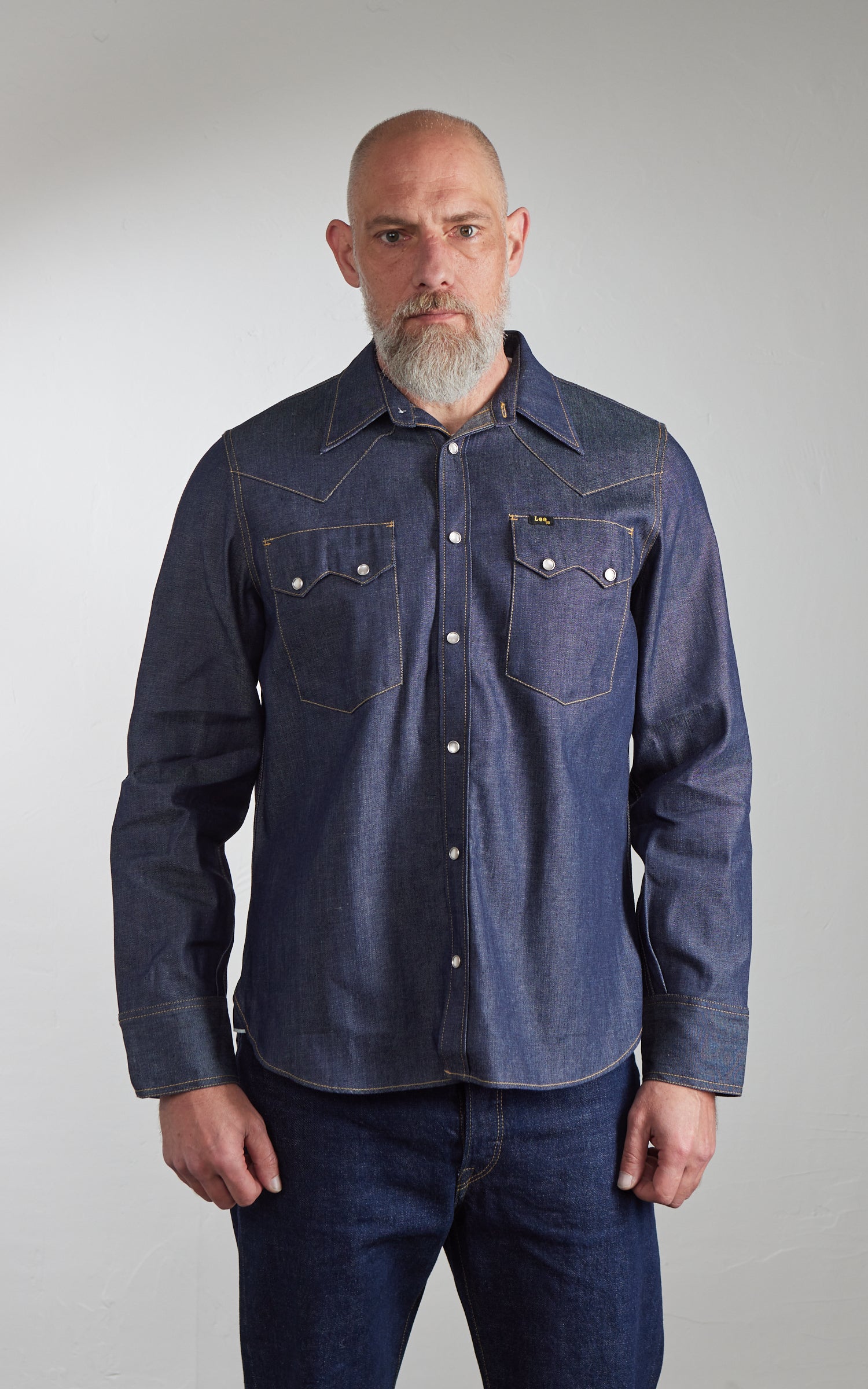 Lee 101 50s Western Shirt Dry Blue