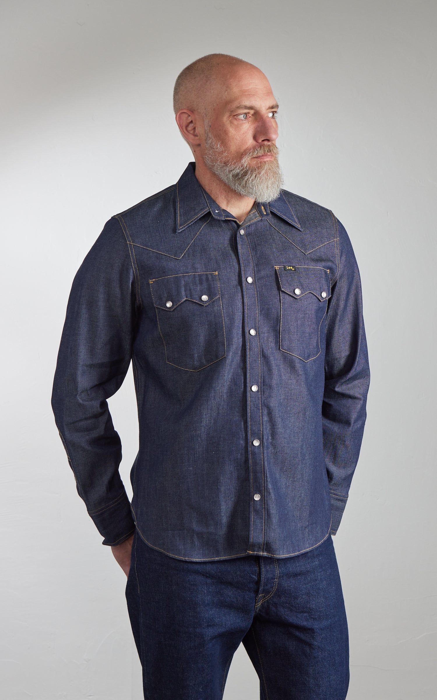 Lee 101 50s Western Shirt Dry Blue