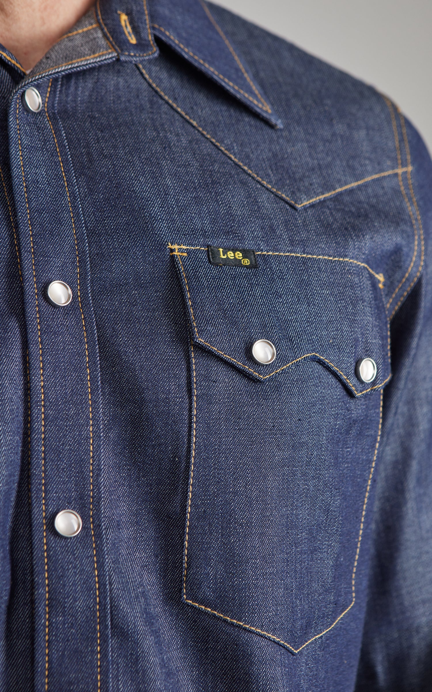 Lee 101 50s Western Shirt Dry Blue