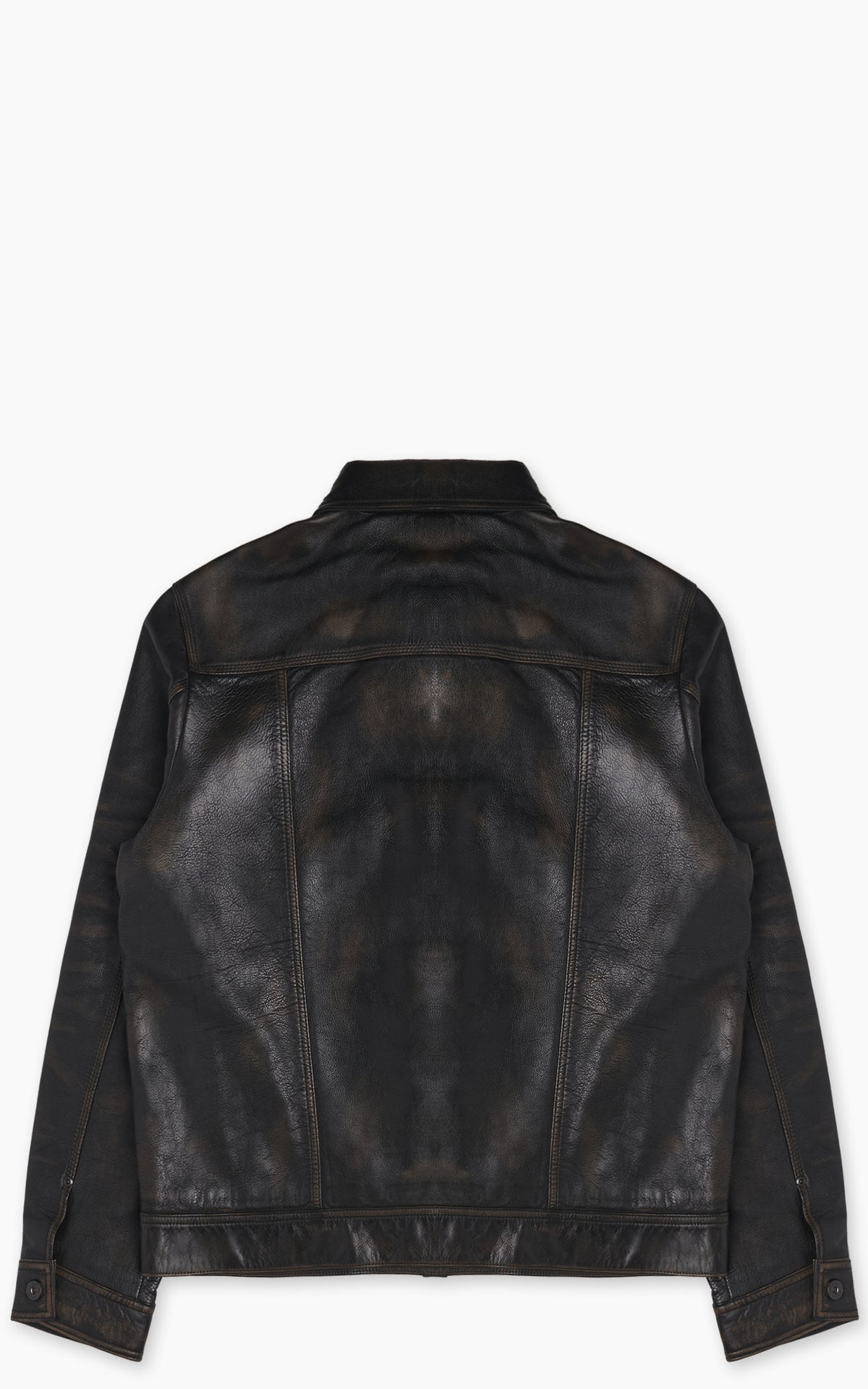Lee 101 101 Relaxed Lined Cowboy Leather Jacket Chocolate Noir