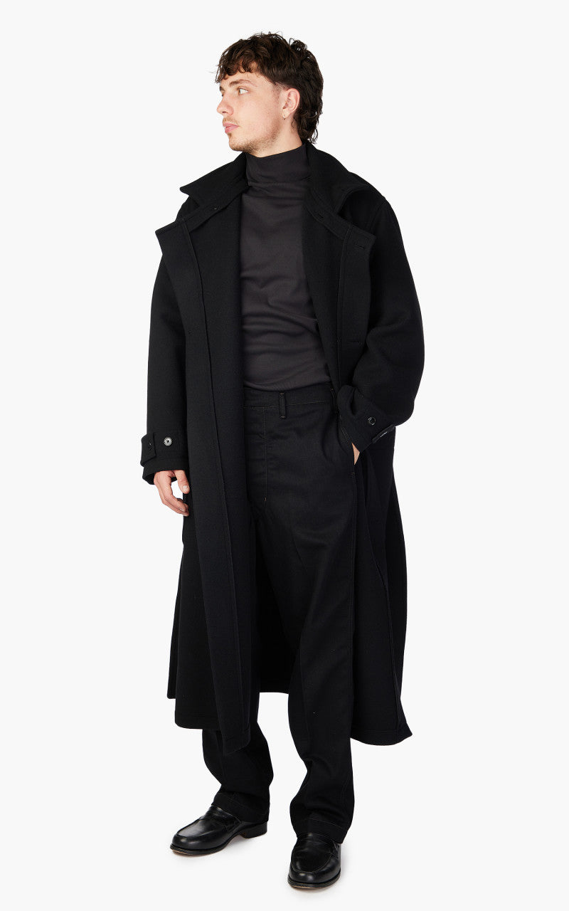 Lemaire Wrap Coat Wool Black
