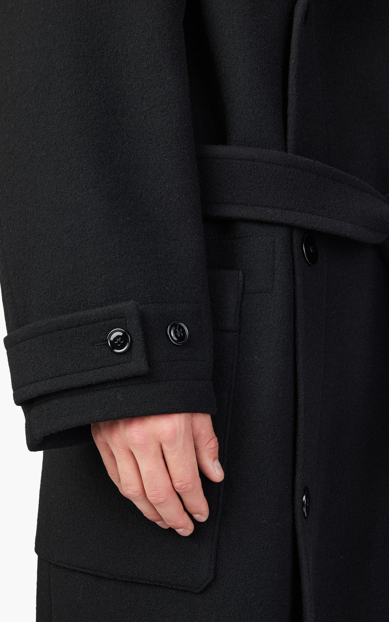 Lemaire Wrap Coat Wool Black