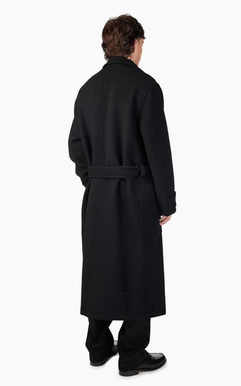 Lemaire Wrap Coat Wool Black