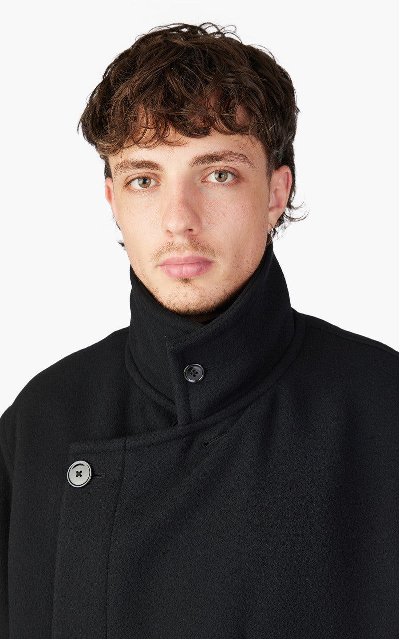 Lemaire Wrap Coat Wool Black