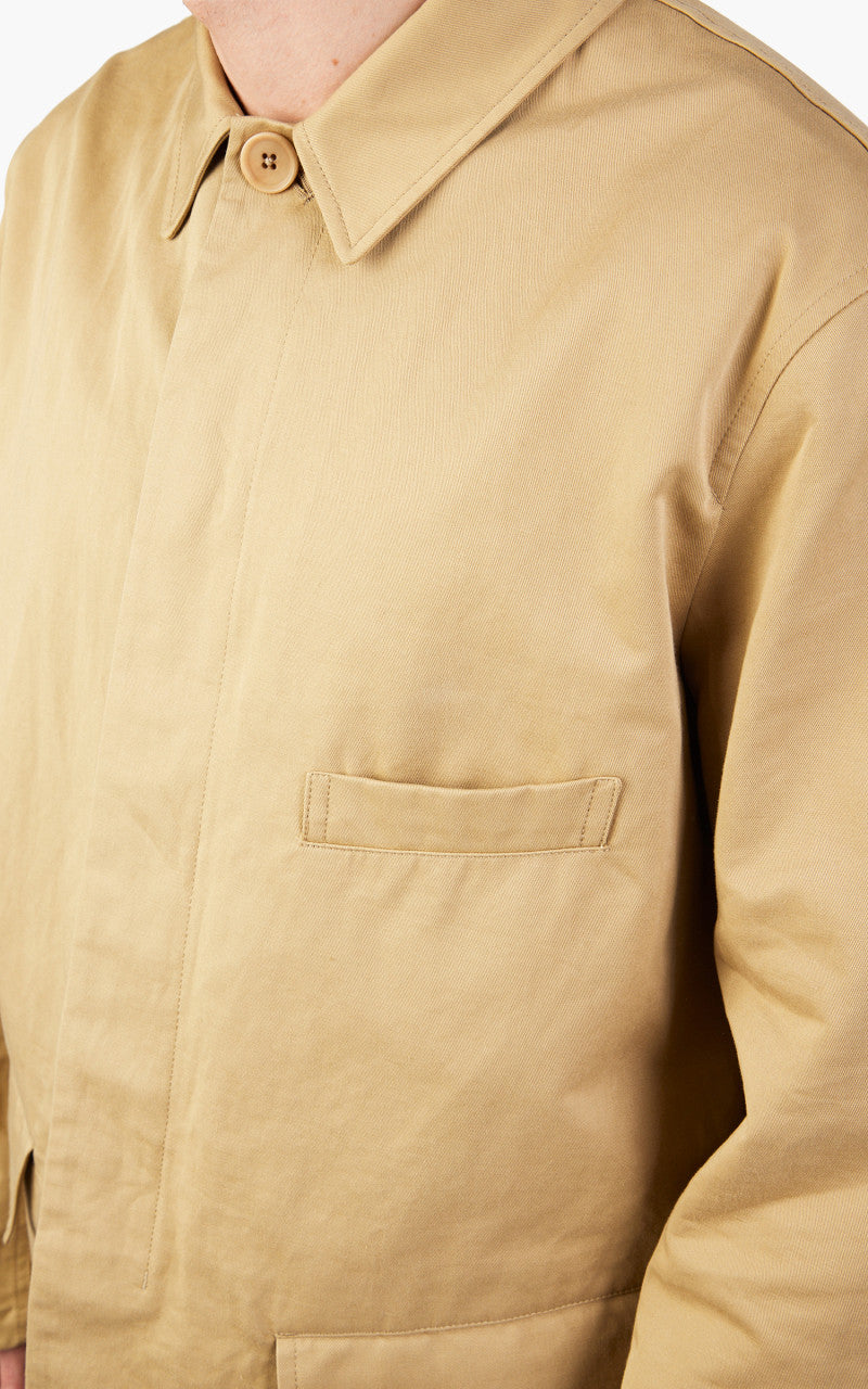 Lemaire Workwear Jacket Cotton Linen Kraft Beige