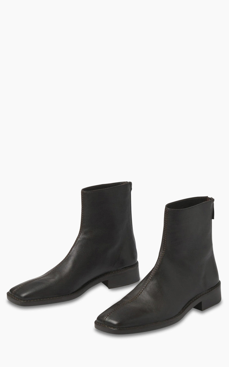 Lemaire Piped Zipped Boots Soft Leather Mushroom