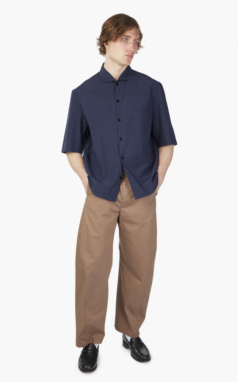 Lemaire Camp Collar Shirt Navy