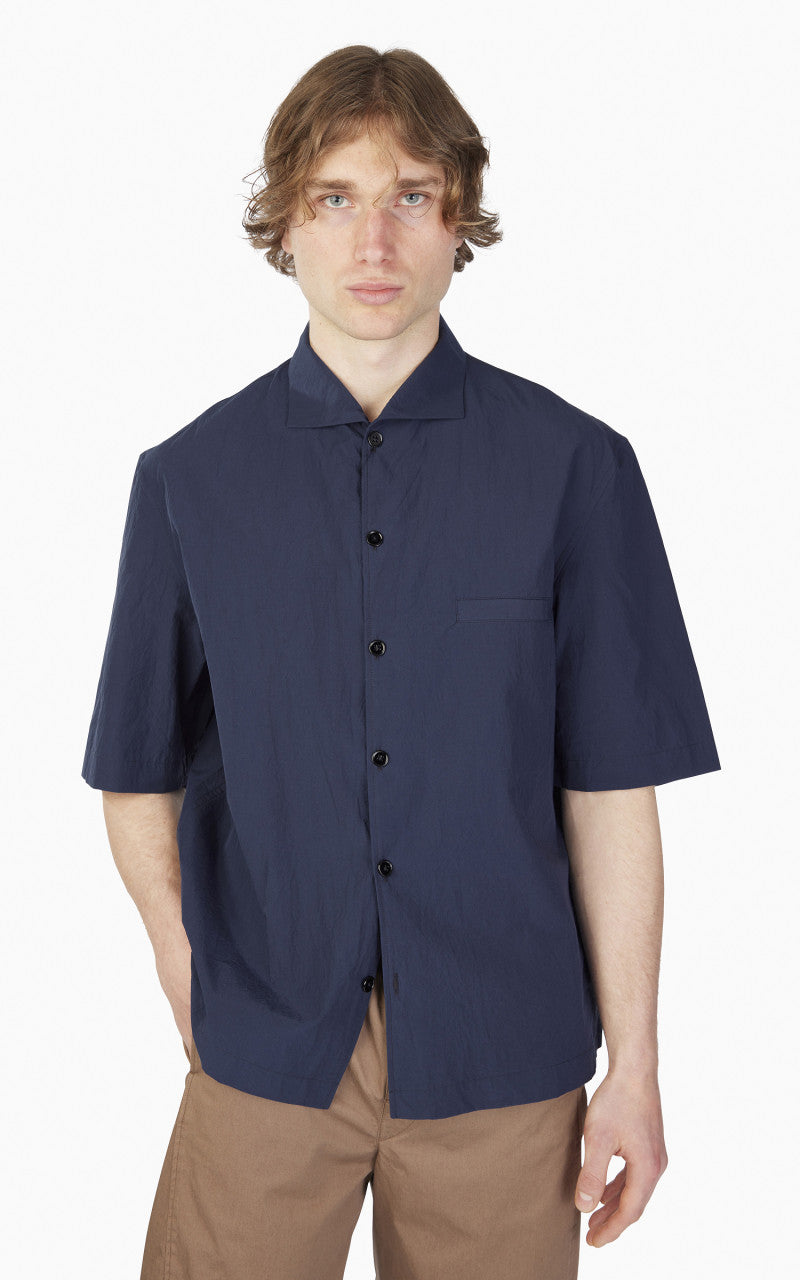 Lemaire Camp Collar Shirt Navy