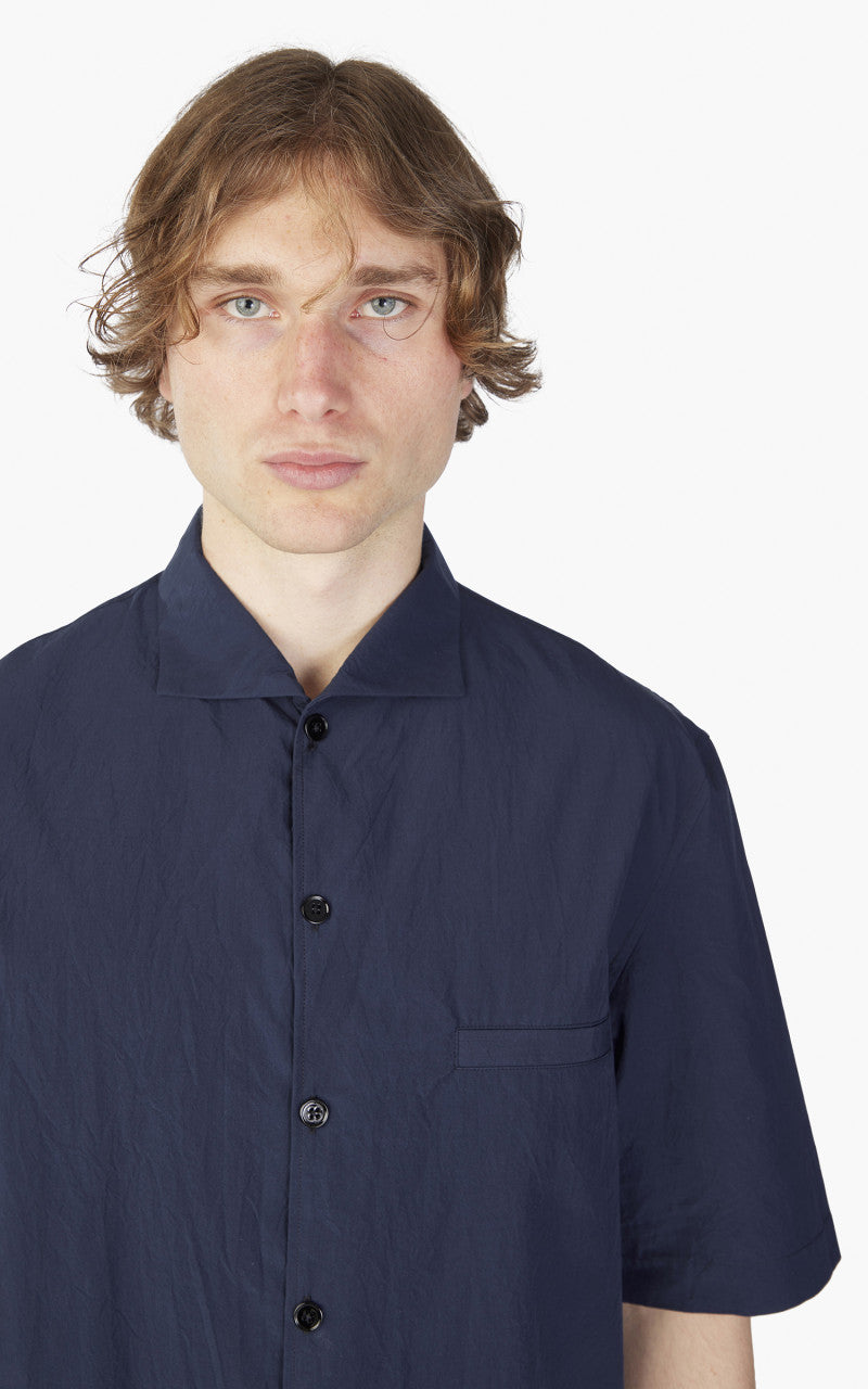 Lemaire Camp Collar Shirt Navy